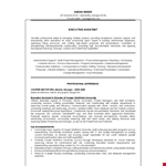 Executive Assistant Resume - Project Management, Client Relations | Georgia example document template 