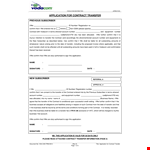 Transfer Application: Download Contract Transfer Letter in PDF | Subscriber Number example document template