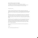 Letter Of Recommendation For A Job From Employer example document template