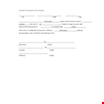 Standard Promissory Note Template example document template