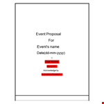 Create an Impressive Event Proposal with Our Template - Perfect for Students and Councils example document template