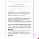 Friendly Networking Email Template example document template