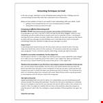 Friendly Networking Email Template example document template 