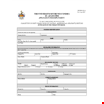 Printable Employment Application Form example document template