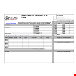 Departmental Deposit Slip Template example document template