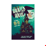 Haunted House Postcard Template | Copyright & Stocklayouts | Rights Reserved example document template 