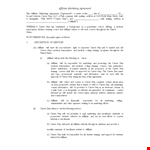 Marketing Service Agreement example document template