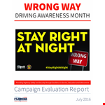 Driving Department Campaign Report - Correcting the Wrong example document template