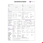 Car Repair Estimate example document template