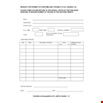 Overtime Sheet example document template