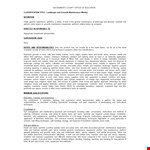 Landscaping Maintainance Job Description example document template