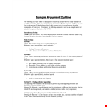 Optimized meta title: "Sample Argument Outline | Claim, Appeal, Section, Argument, Sanctions example document template