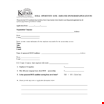 Employer Sponsorship Application example document template 