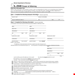 Taxpayer Approved Power of Attorney Form example document template