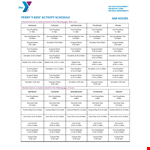 Kid’s Activity Schedule example document template