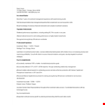 Investment Banking Resume Example example document template