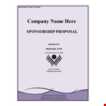 Sponsorship Letter Template - Customize for Your Needs example document template 