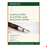 Job Offer Acceptance Thank You Letter example document template 