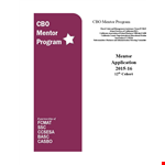 Apply for a Mentor Program with our Template | School, Business, Program example document template