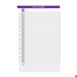 Hourly Planner example document template