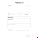 Email Receipt A example document template