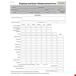 Print Reimbursement Form for Employee Reimbursement example document template