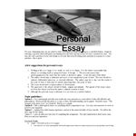 Microsoft Word Personal Essay Template example document template