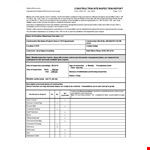 Construction Site Report - Control, Inspection, Erosion Prevention example document template