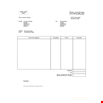 Blank Invoice example document template