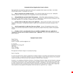 Graduate School Application: Crafting an Effective Cover Letter for Counseling Program example document template 