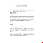 Safety Meeting Minutes example document template