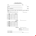 Itemized Sales Receipt Templete Word example document template