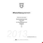 Create a Successful Business with a Franchise Agreement | Tips for Franchisees & Franchisors example document template