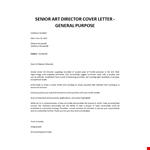 Senior Art Director cover letter example document template