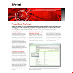 Project Cost Tracking Template example document template