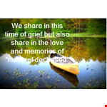 Sympathy Message Template: Share Memories to Ease Grief example document template 