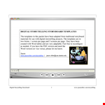Digital Storytelling Storyboard Template example document template