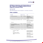 Project Management Meeting Agenda example document template