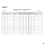 Track Your Reading Progress with Our Reading Log Template - Ideal for Students example document template