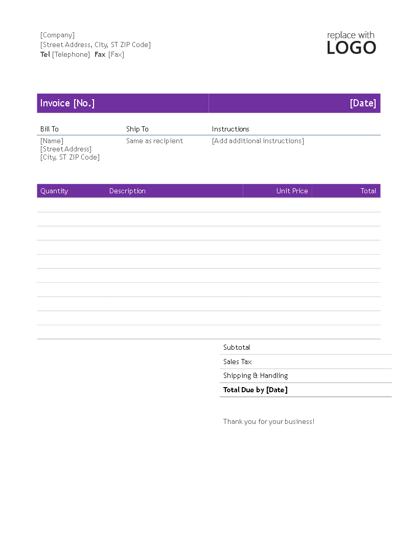 simple invoice template template