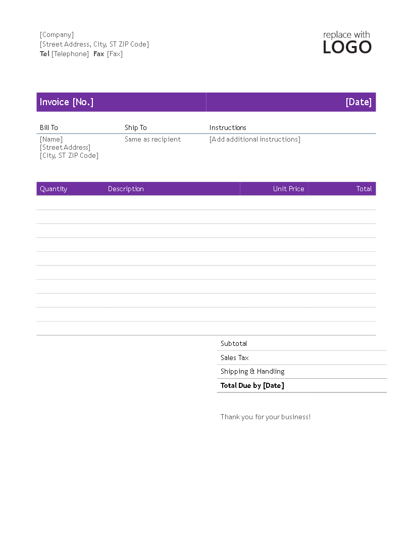 simple invoice template