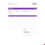 Simple Invoice Template example document template