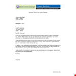 Professional Job Thank You Letter example document template 
