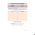 Improve Employee Performance with a Performance Improvement Plan Template example document template