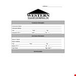 Customer Job | Essential Information for Contractors and Owners example document template