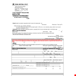 Employee Termination Request Form - Compensation, Employee, Months example document template 