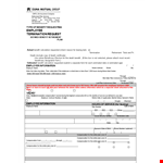 Employee Termination Request Form - Compensation, Employee, Months example document template