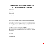 Treasury Accountant cover letter example document template 
