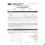 Commercial Real Estate Purchase Form example document template
