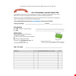 Miles Market Provisioning Order Form example document template